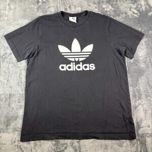 Adidas Trefoil Logo T-Shirt L Black‎ White Originals Streetwear Skater
